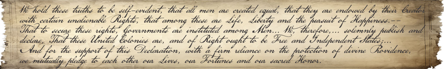 Portion of the declaration of independence